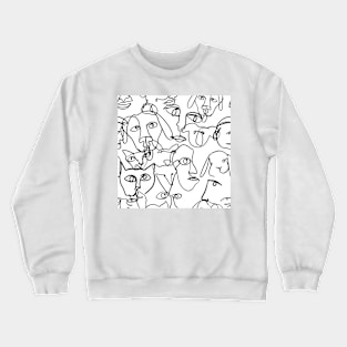 Abstract faces Crewneck Sweatshirt